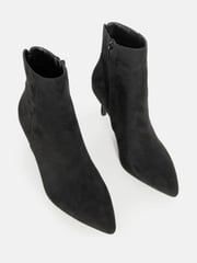 Novo Black Regular Fit Felicia Point Mid Heel Ankle Boots - Image 3 of 5