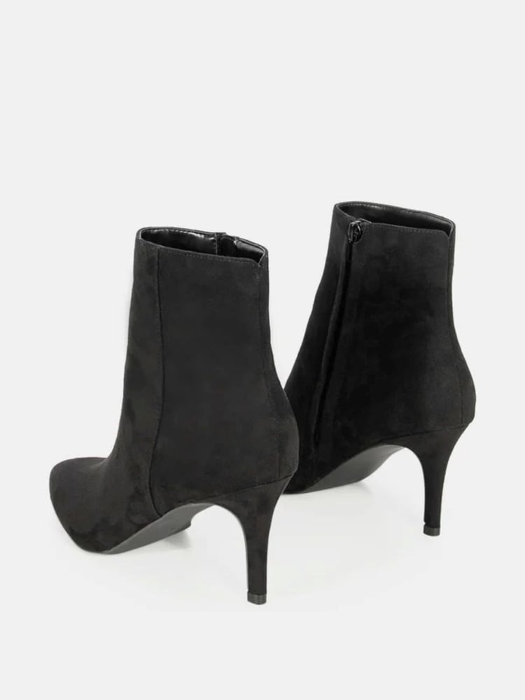 Novo Black Regular Fit Felicia Point Mid Heel Ankle Boots - Image 5 of 5