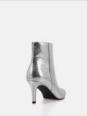 Novo Silver Regular Fit Felicia Point Mid Heel Ankle Boots - Image 4 of 5
