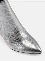 Novo Silver Regular Fit Felicia Point Mid Heel Ankle Boots - Image 5 of 5