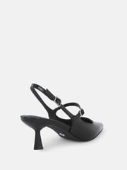 Novo Black Ispra Slingback Mary Jane Point Court Shoes - Image 4 of 6