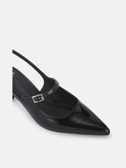 Novo Black Ispra Slingback Mary Jane Point Court Shoes - Image 6 of 6