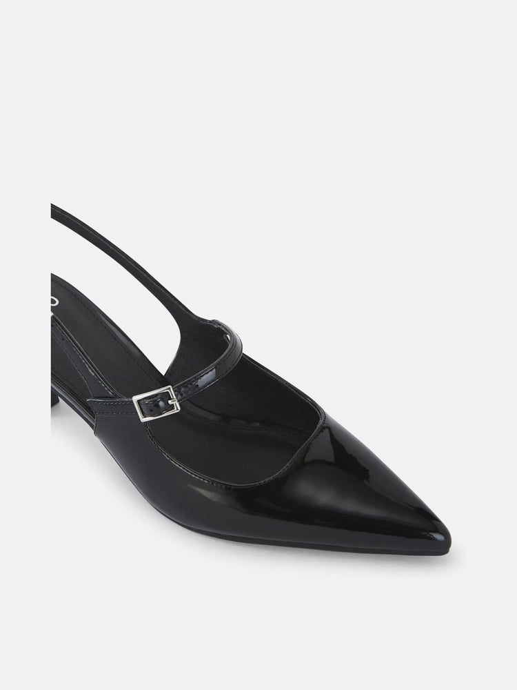 Novo Black Ispra Slingback Mary Jane Point Court Shoes - Image 6 of 6