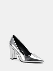 Novo Silver Wide Fit Illiana Block Heel Point Court Shoes - Image 3 of 6