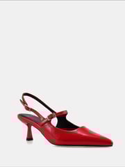 Novo Red Ispra Slingback Mary Jane Point Court Shoes - Image 3 of 6