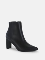 Novo Black Slim Harlie Block Heel Point Ankle Boots - Image 2 of 6