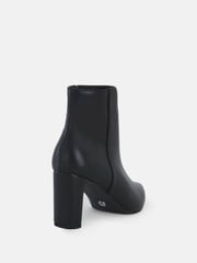Novo Black Slim Harlie Block Heel Point Ankle Boots - Image 4 of 6