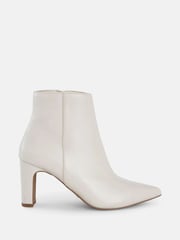 Novo Cream Slim Harlie Block Heel Point Ankle Boots - Image 2 of 6