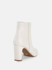 Novo Cream Slim Harlie Block Heel Point Ankle Boots - Image 4 of 6
