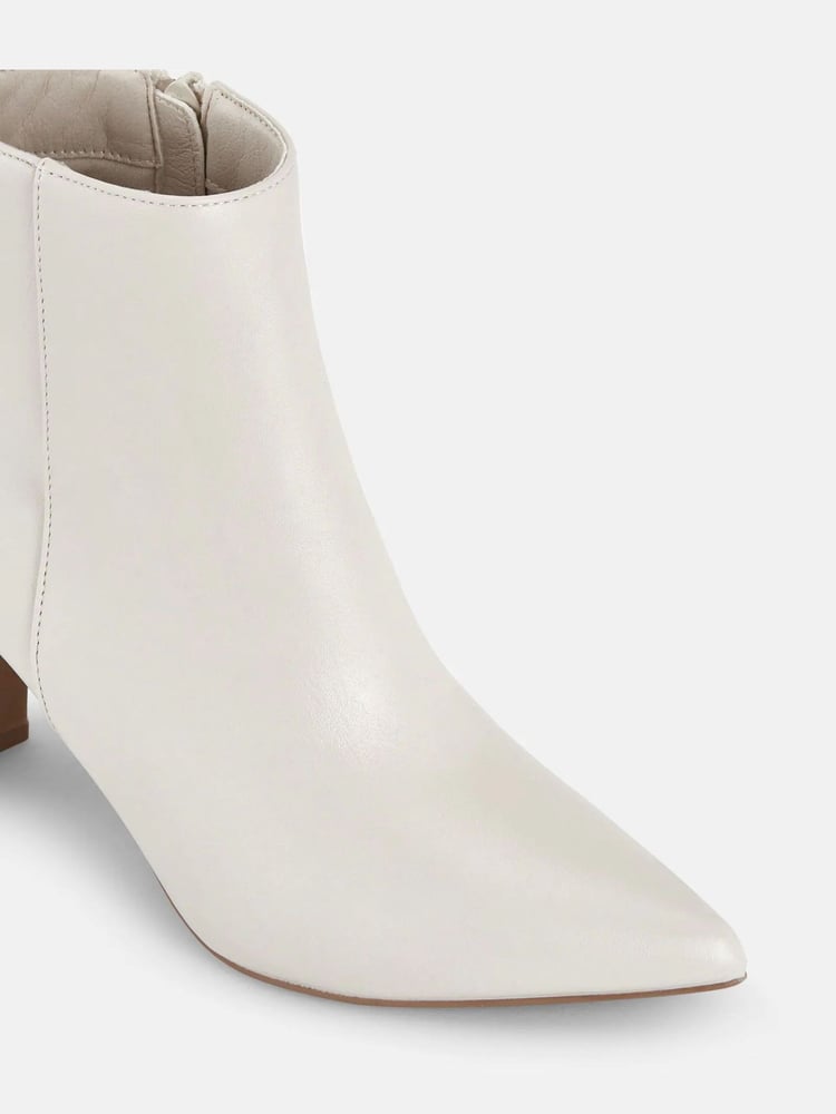 Novo Cream Slim Harlie Block Heel Point Ankle Boots - Image 6 of 6 Novo Cream Slim Harlie Block Heel Point Ankle Boots - Image 6 of 6
