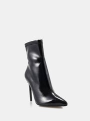 Novo Black Crinkle Patent Regular Fit Katya Point Stiletto Ankle Boots - Image 5 of 5
