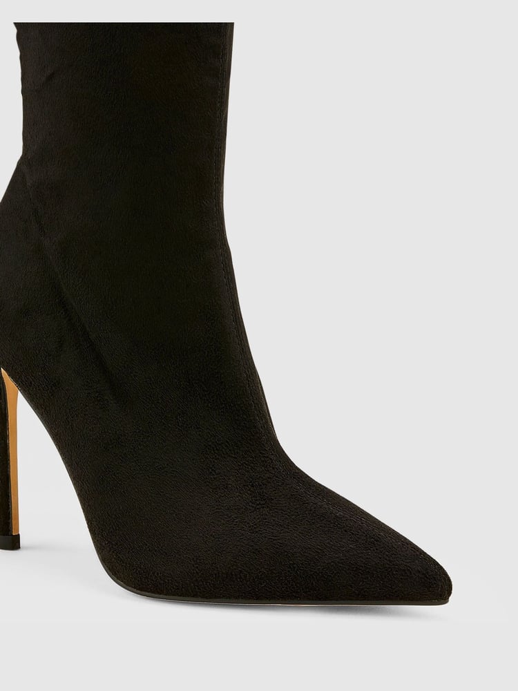 Novo Black Regular Fit Katya Point Stiletto Ankle Boots - Image 4 of 4 Novo Black Regular Fit Katya Point Stiletto Ankle Boots - Image 4 of 4
