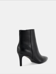 Novo Black PU Regular Fit Felicia Point Mid Heel Ankle Boots - Image 4 of 6