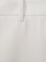 Reiss White Leanna Petite Wool Blend Wide Leg Tux Trousers - Image 6 of 7