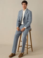 Blue Slim Fit TENCEL™ Suit Jacket - Image 2 of 10