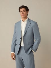 Blue Slim Fit TENCEL™ Suit Jacket - Image 4 of 10