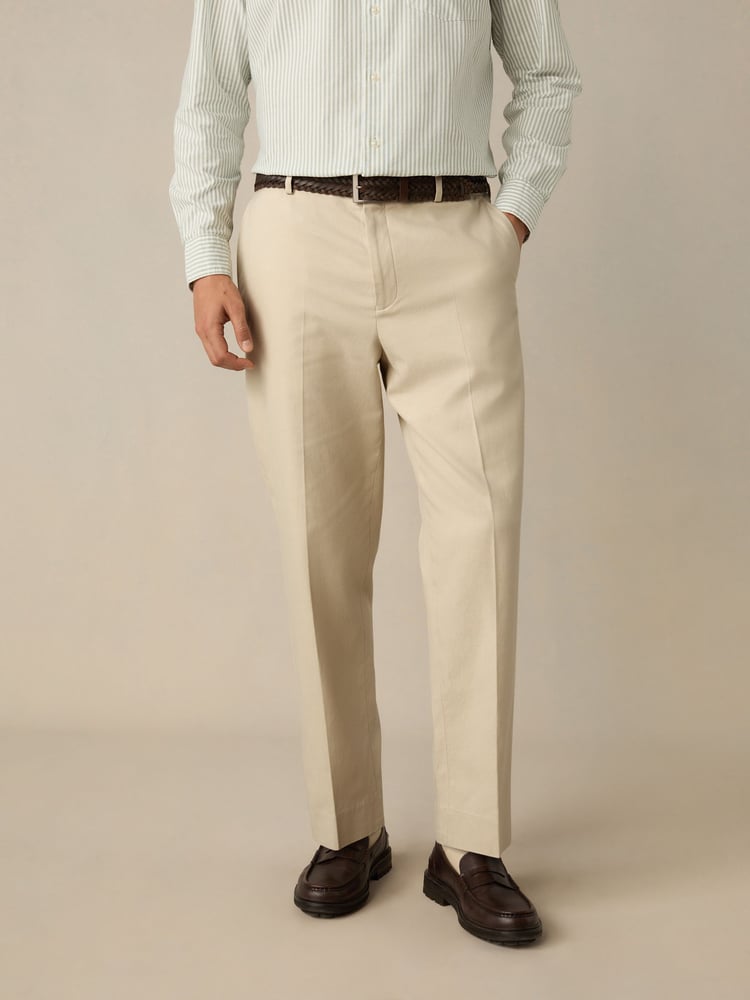 Neutral Slim Fit TENCEL™ Suit Trousers - Image 1 of 5