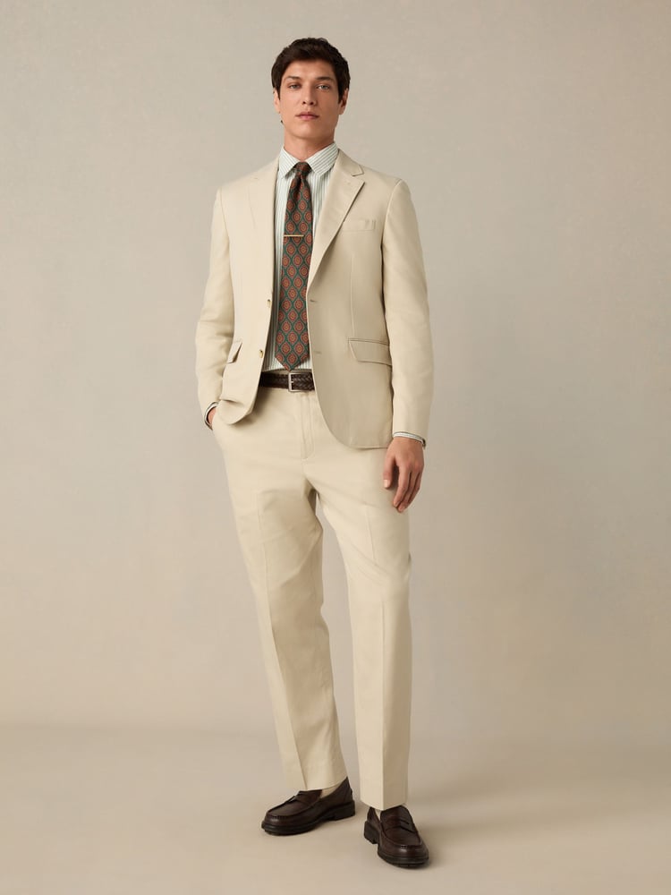Neutral Slim Fit TENCEL™ Suit Trousers - Image 2 of 5