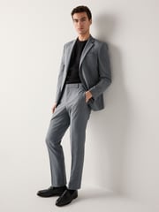 Grey Slim Fit Motionflex Stretch Suit Jacket - Image 3 of 9