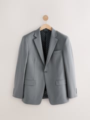 Grey Slim Fit Motionflex Stretch Suit Jacket - Image 5 of 9