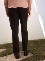 Black Slim Fit TENCEL™ Suit Trousers - Image 3 of 10
