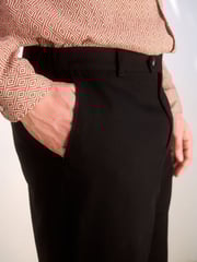 Black Slim Fit TENCEL™ Suit Trousers - Image 4 of 10