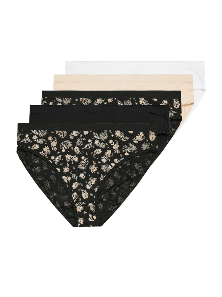 Yours Curve Nude High Leg Briefs 5 Pack - Image 1 of 8