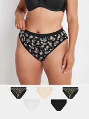 Yours Curve Nude High Leg Briefs 5 Pack - Image 8 of 8