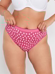 Yours Curve Pink High Leg Briefs 5 Pack - Image 2 of 4