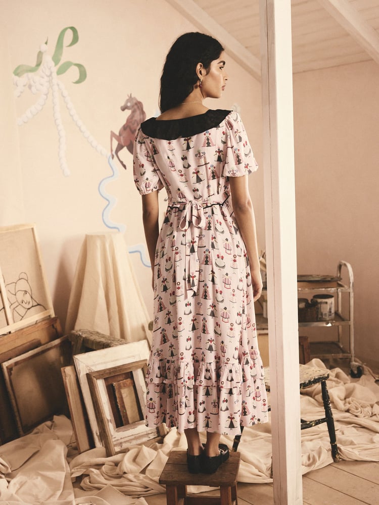 Cath Kidston Pink Dolly Muse Tea Dress - Image 2 of 9