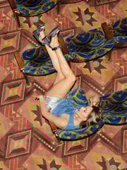 Ravel Blue Satin Heeled Sandals - Image 2 of 5