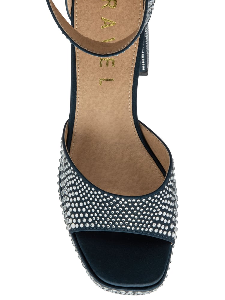 Ravel Blue Satin Heeled Sandals - Image 5 of 5