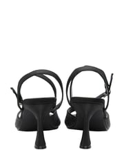 Ravel Black Peep-Toe Block-Heel Mule Sandals - Image 3 of 4