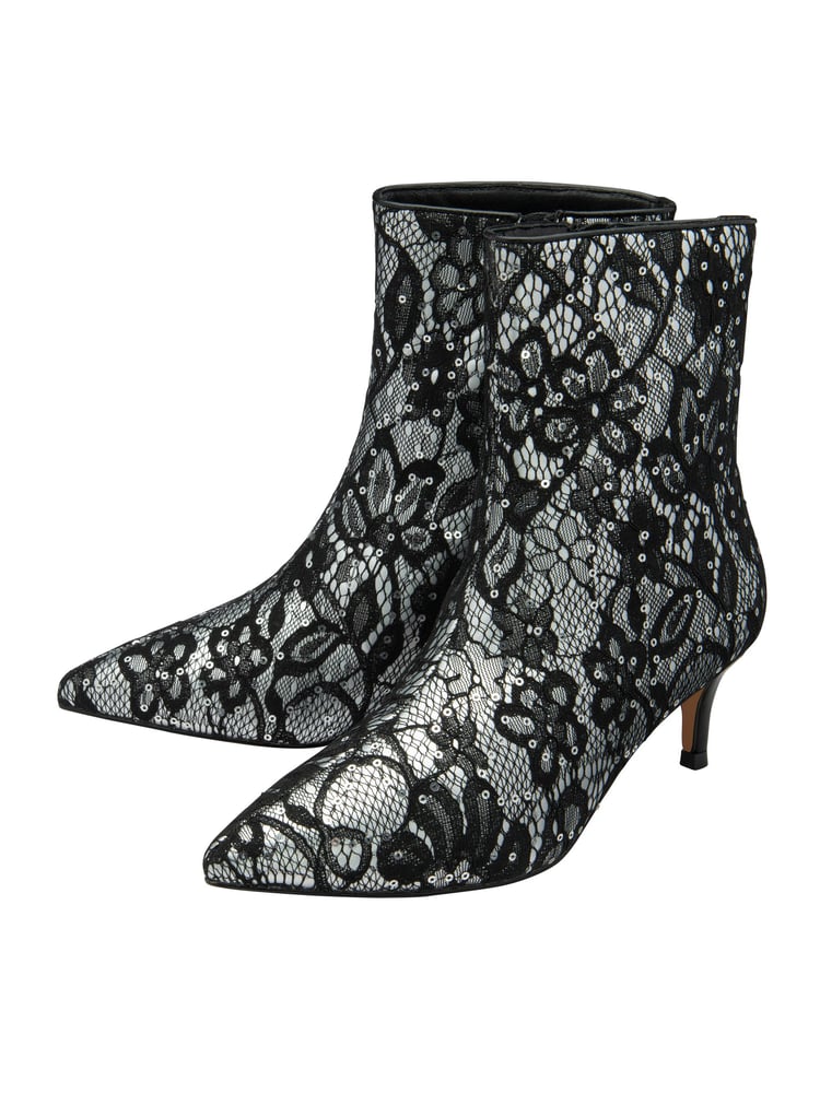 Ravel Black Pointed-Toe Ankle Boots - Image 2 of 4