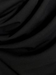 River Island Black Drape Asym Wrap Midi Dress - Image 6 of 6