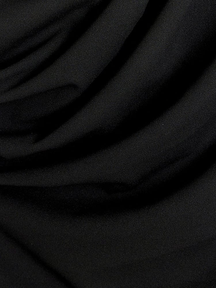 River Island Black Drape Asym Wrap Midi Dress - Image 6 of 6