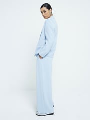 River Island Blue Wide Leg Tailored Trousers - Image 2 of 4