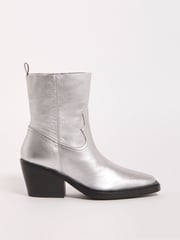 Simply Be Silver Extra Wide Fit Stretch Ankle Western Boots - Image 4 of 4