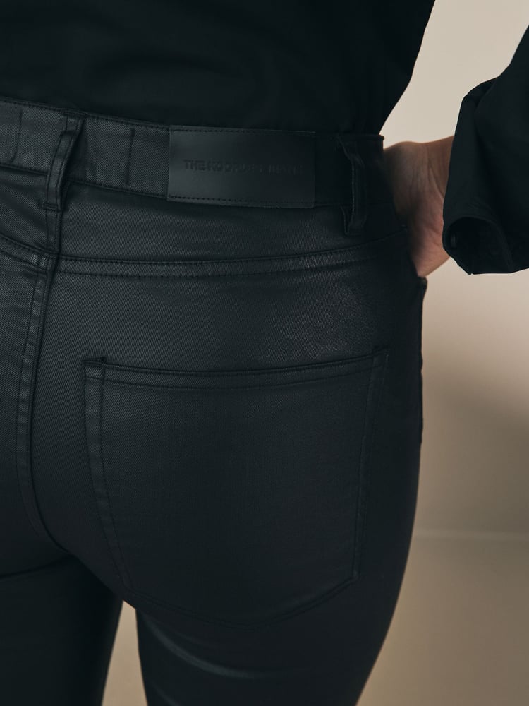 The Kooples Black Skinny Denim Coated 100% Cotton Jeans - Image 4 of 4 The Kooples Black Skinny Denim Coated 100% Cotton Jeans - Image 4 of 4