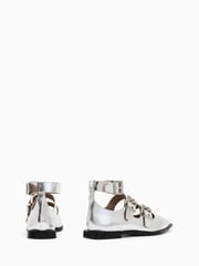 AllSaints Silver Susan Buckle Shoes - Image 3 of 7