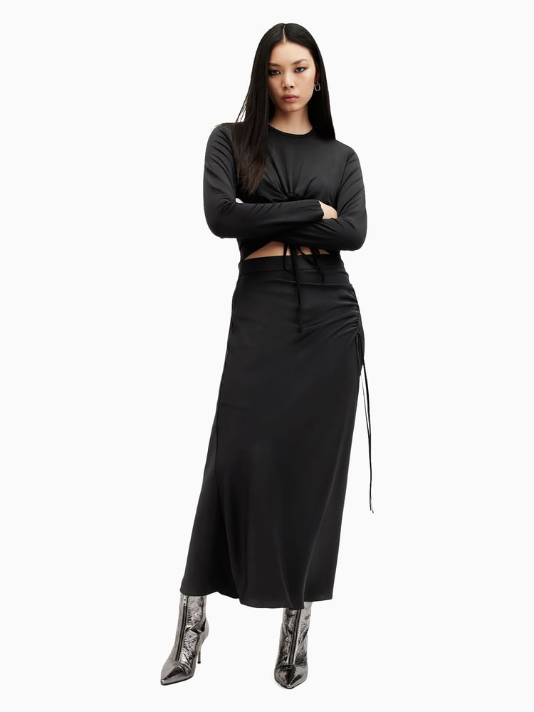 AllSaints Black Alexia Skirt - Image 1 of 6