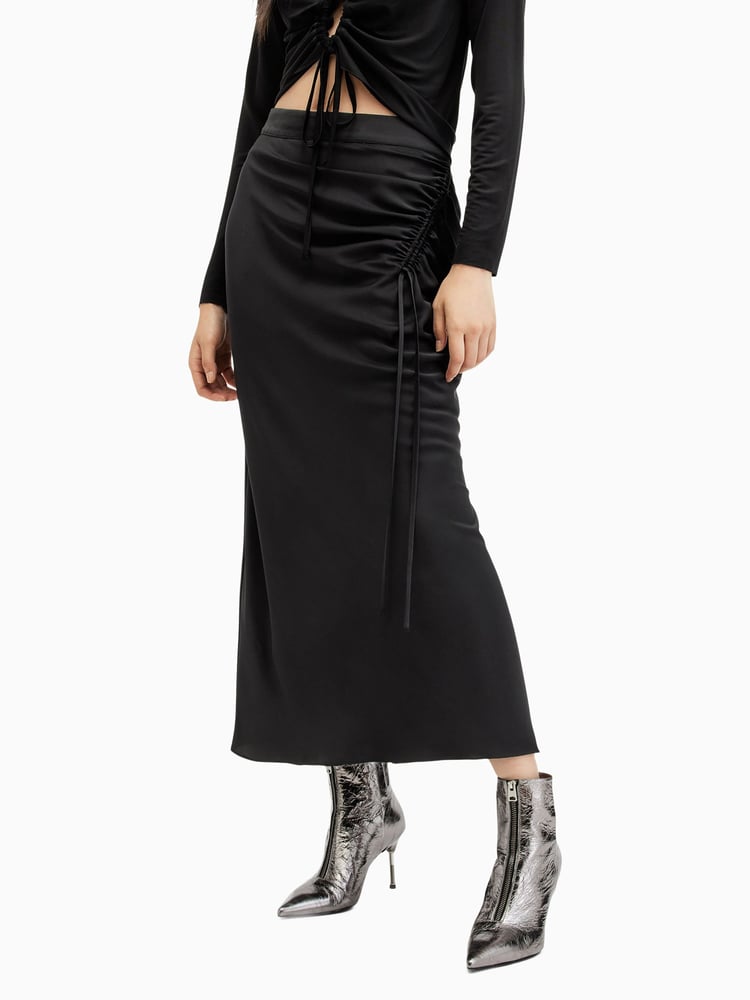 AllSaints Black Alexia Skirt - Image 2 of 6