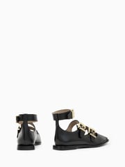 AllSaints Black Susan Buckle Shoes - Image 3 of 6