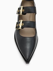 AllSaints Black Susan Buckle Shoes - Image 4 of 6