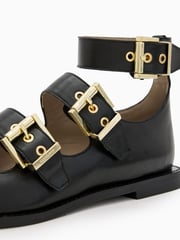 AllSaints Black Susan Buckle Shoes - Image 5 of 6