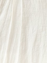 White Smart Linen Look Trousers With Internal Drawcord - Image 9 of 10