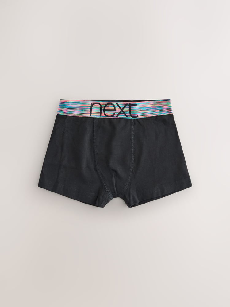 Black with Bright Waistband Trunks 10 Pack (1.5-16yrs) - Image 2 of 14