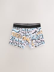 Pastel Grafitti Print Trunks 7 Pack (2-16yrs) - Image 8 of 11