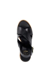 Dune London Black Kaiden Chunky Cork Wedge Sandals - Image 5 of 6
