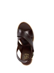 Dune London Brown Kaiden Chunky Cork Wedge Sandals - Image 5 of 6